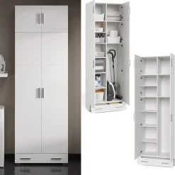 Vicco Universalschrank Mehrzweckschrank Büroschrank Ingo Weiß Aufsatz Schublade