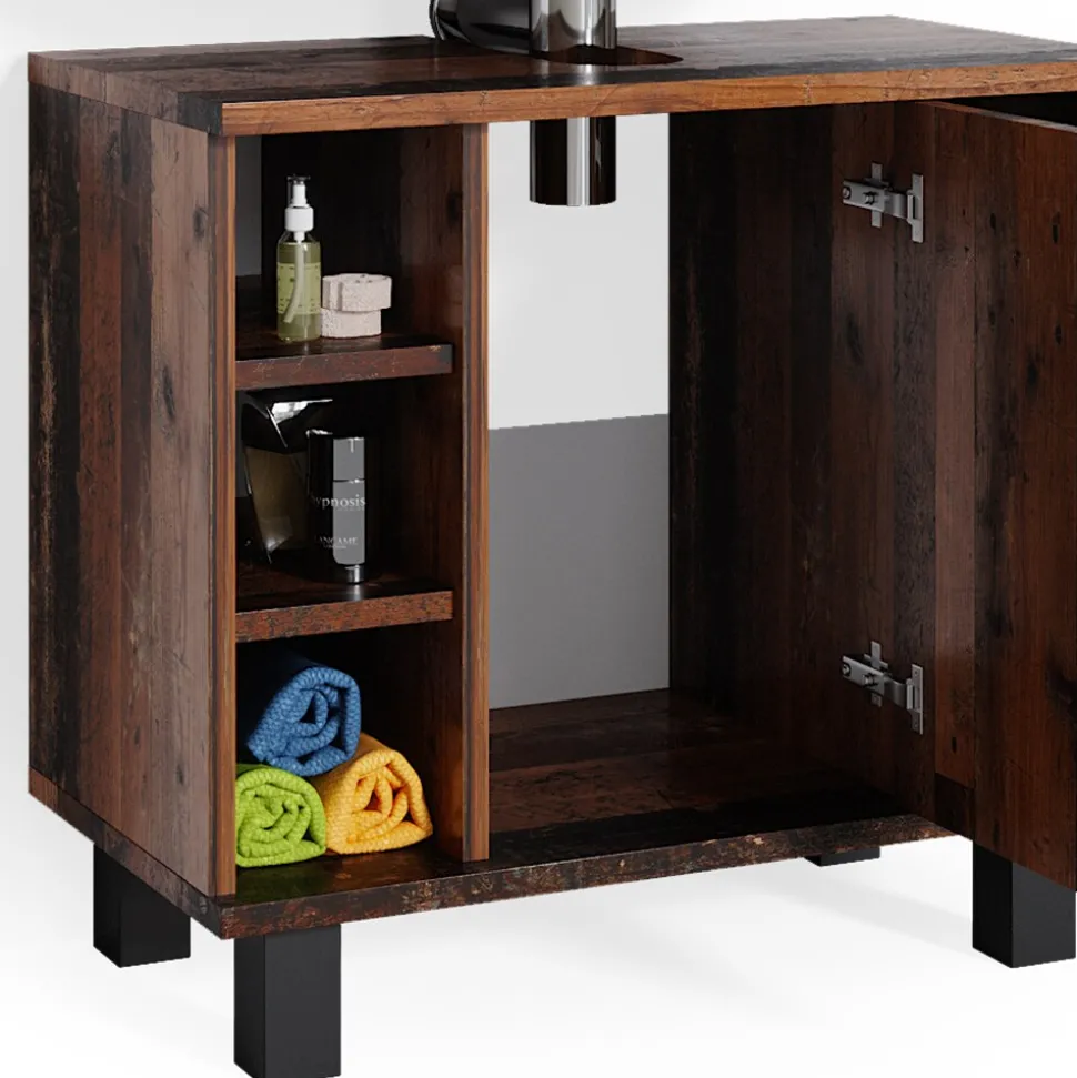 Vicco Waschtischunterschrank Badschrank Unterschrank Fynn Old Style Badmöbel