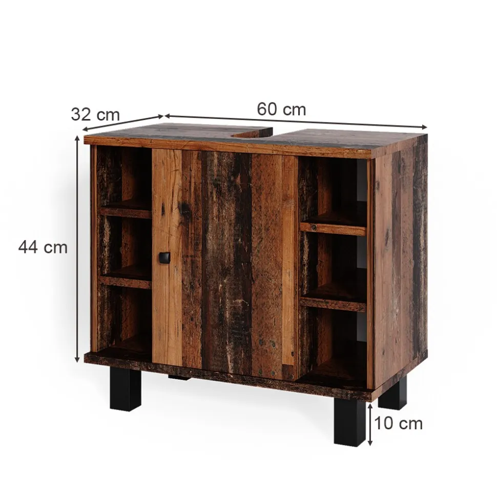 Vicco Waschtischunterschrank Badschrank Unterschrank Fynn Old Style Badmöbel