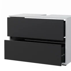 Vicco Waschtischunterschrank Maltin Weiß Anthrazit 80 x 58 cm Badezimmer