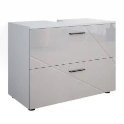 Vicco Waschtischunterschrank Badschrank Badezimmerschrank Irma Weiß 80 cm Hochglanz