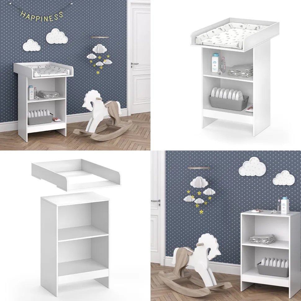 Vicco Wickeltisch Leo weiß Baby Wickelregal Babymöbel Kommode Wickelkommode