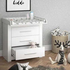 Vicco Wickeltisch MIRO Wickelkommode mit Aufsatz Wickelregal Kommode Schubladen