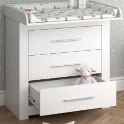 Vicco Wickeltisch MIRO Wickelkommode mit Aufsatz Wickelregal Kommode Schubladen