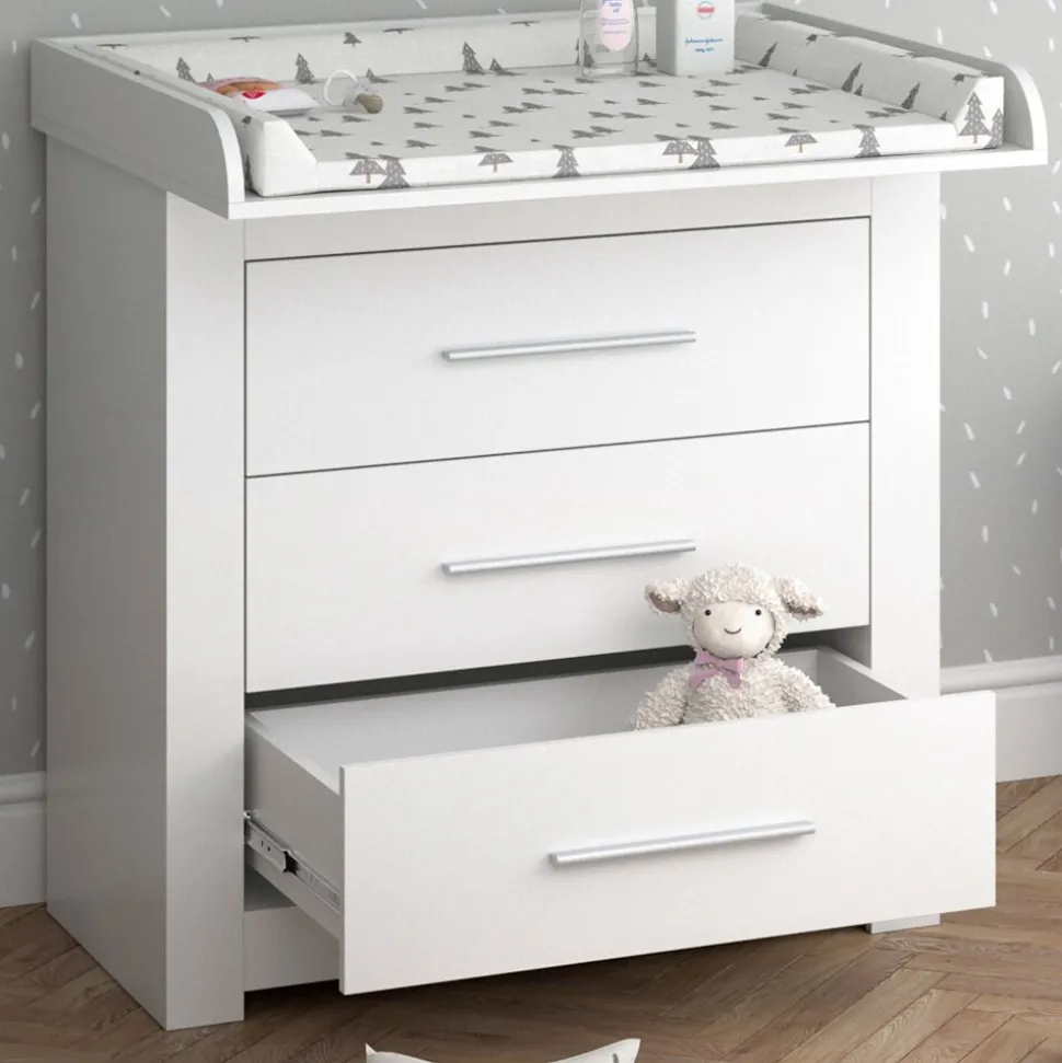 Vicco Wickeltisch MIRO Wickelkommode mit Aufsatz Wickelregal Kommode Schubladen