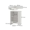 Vicco Wickeltisch Mona 60 x 88 cm, Weiß, Wickelkommode inkl. Wickelauflage