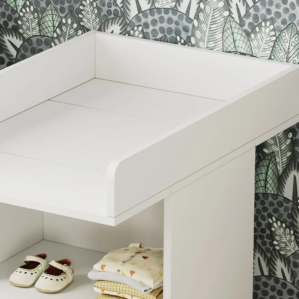 Vicco Wickeltisch Mona 60 x 88 cm, Weiß, Wickelkommode inkl. Wickelauflage