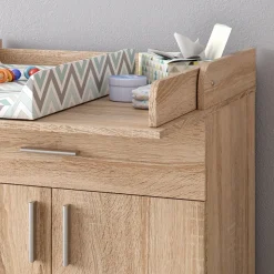 Vicco Wickeltisch Wickelkommode Wickelschrank Lena Sonoma Wickelaufsatz Schublade