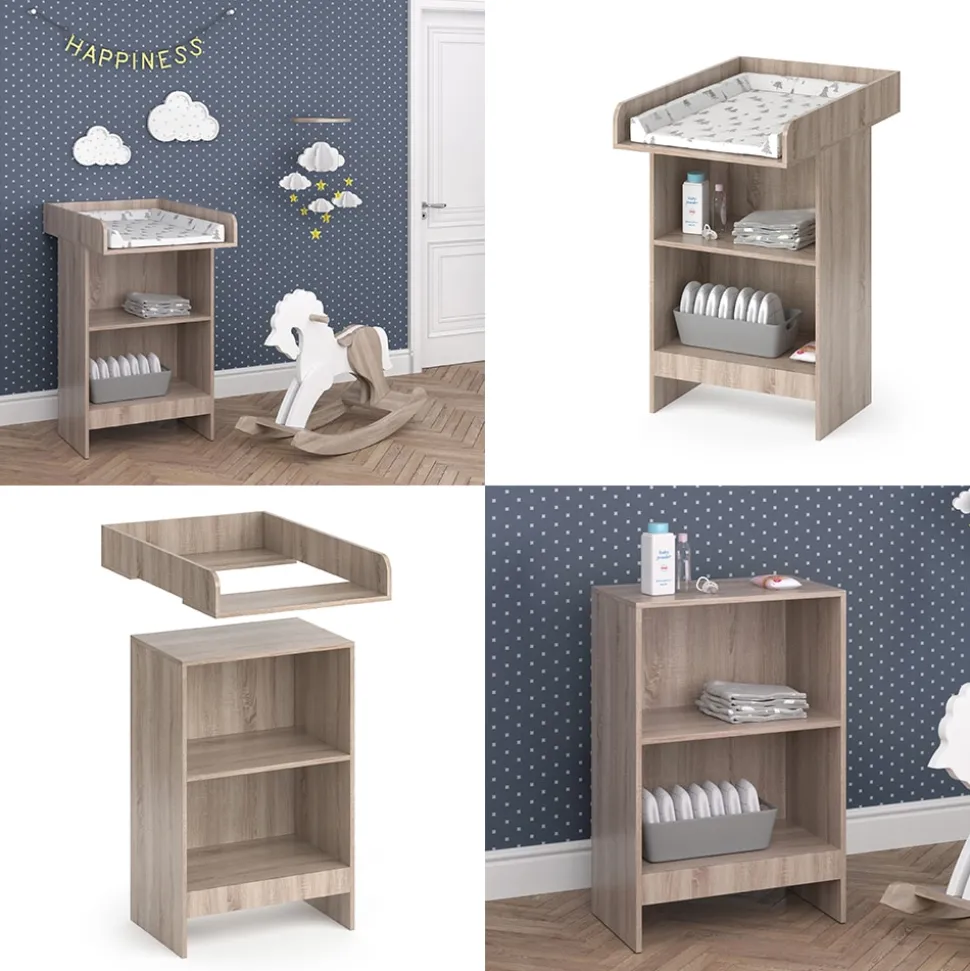 Vicco Wickeltisch Wickelkommode Wickelschrank Leo Wickelaufsatz Sonoma Ablage