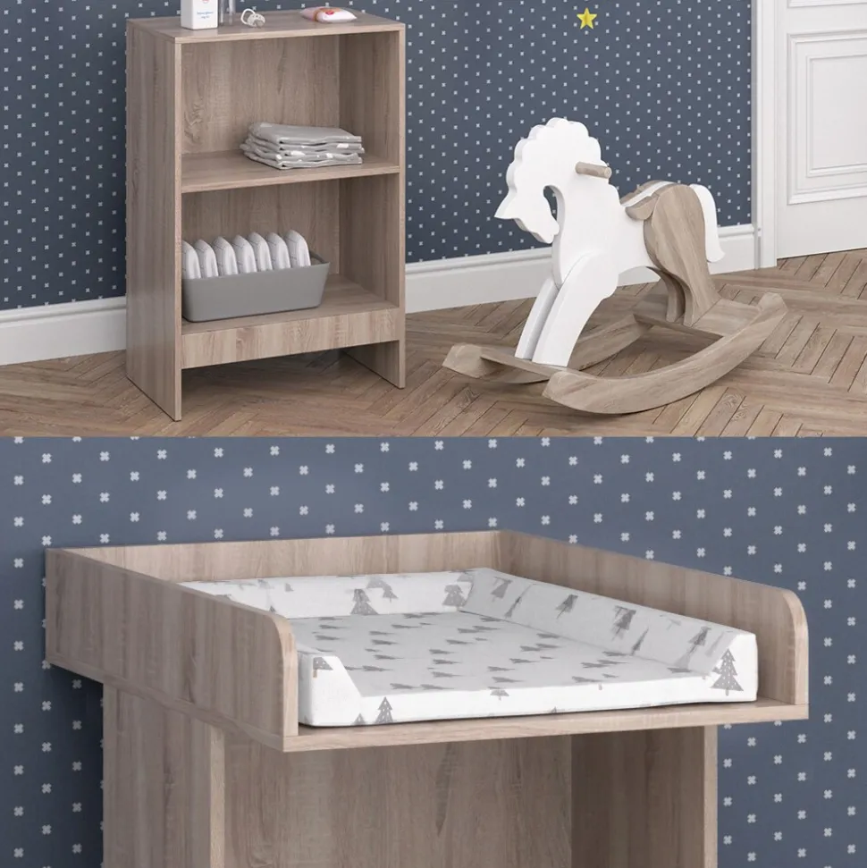 Vicco Wickeltisch Wickelkommode Wickelschrank Leo Wickelaufsatz Sonoma Ablage
