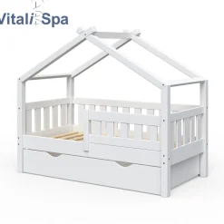 VitaliSpa Design Kinderbett 140x70 Babybett Jugendbett mit Schublade Lattenrost