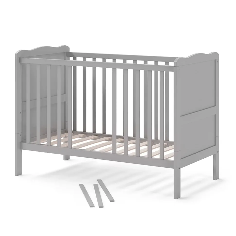 VitaliSpa Gitterbett Babybett Kinderbett Tobi Kombinationsbett umbaubar Weiß