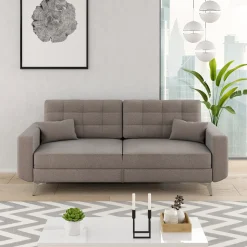 VitaliSpa Schlafsofa Schlafcouch Boxspringsofa York Schlaffunktion Bettkasten