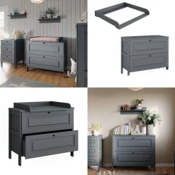 Vitalispa Wickelkommode Ajaton Grau 108 x 98 cm