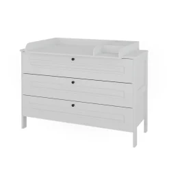 Vitalispa Wickelkommode Ajaton Weiß 133 x 98,4 mit 3 Schubladen