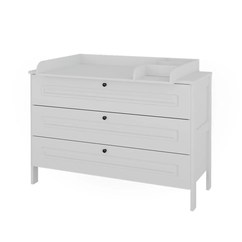 Vitalispa Wickelkommode Ajaton Weiß 133 x 98,4 mit 3 Schubladen