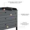 Vitalispa Wickelkommode Ajaton Grau 133 x 98,4 mit 3 Schubladen