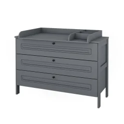 Vitalispa Wickelkommode Ajaton Grau 133 x 98,4 mit 3 Schubladen