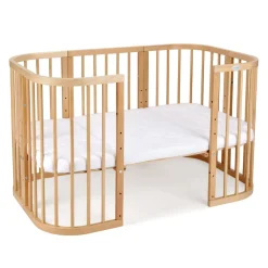 Waldin Babybett Kinderbett 7in1 mit Matratze, mitwachsendes Kinder-Bett