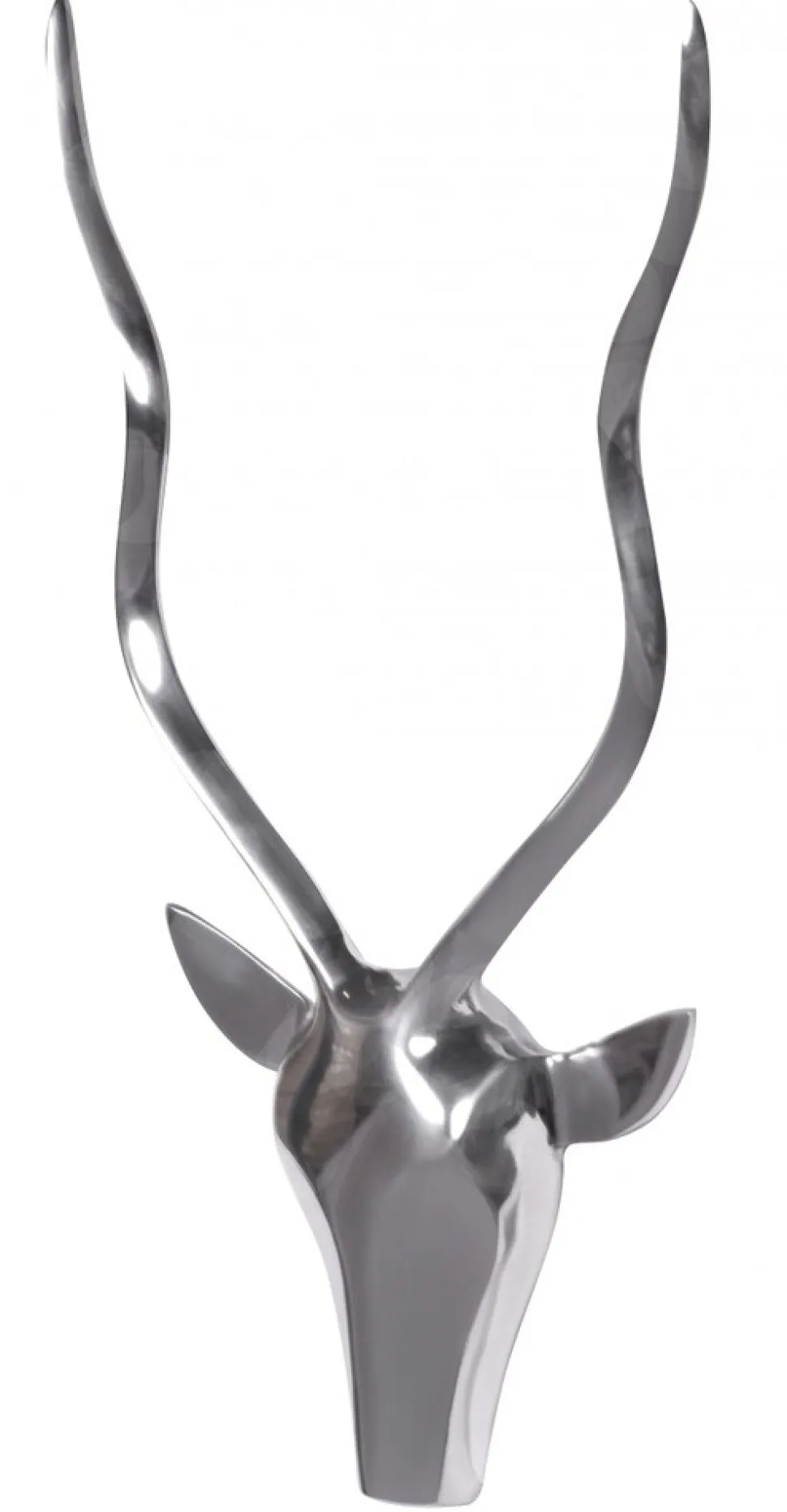 Wanddeko Hirschgeweih Aluminium silberfarben klein im Landhausstil