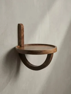 Wandregal Mango Massivholz Modern Stil 30x33x30 cm Rund