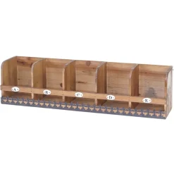 Wandregal MCW-A43, Hängeregal Regal, Tanne Holz massiv Vintage Shabby-Look 71x18x16cm