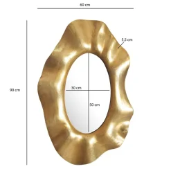 Wandspiegel FineBuy Flurspiegel Asymmetrisch 90 cm Spiegel Flur Hängespiegel