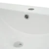 Waschbecken MCW-B19, Waschtisch Handwaschbecken Badezimmer Bad, Keramik eckig 81cm, weiß
