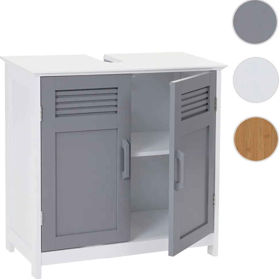 Waschbeckenunterschrank MCW-A85, Badschrank 60x60x30cm ~ grau