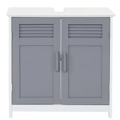 Waschbeckenunterschrank MCW-A85, Badschrank 60x60x30cm ~ grau