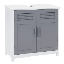 Waschbeckenunterschrank MCW-A85, Badschrank 60x60x30cm ~ grau