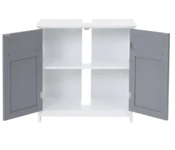 Waschbeckenunterschrank MCW-A85, Badschrank 60x60x30cm ~ grau