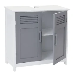 Waschbeckenunterschrank MCW-A85, Badschrank 60x60x30cm ~ grau