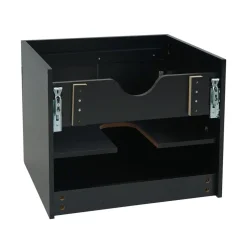 Waschbeckenunterschrank MCW-D16, Waschtischunterschrank Waschtisch Unterschrank Badmöbel, MVG hochglanz 60cm ~ schwarz