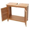 Waschbeckenunterschrank MCW-B18, Badezimmer Badschrank, Bambus ~ 60x67x30cm