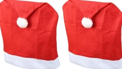 Weihnachten Stuhlhussen 2er Set I Rot I Nikolausmütze I Stuhlbezug Weihnachtsdeko Weihnachtsmütze Stuhldeko Husse Stuhl Stuhlüberzug