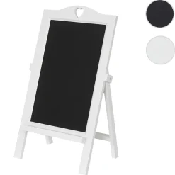 Werbetafel MCW-E51, Aufsteller Kreidetafel Kundenstopper Dekotafel, 66x39x33cm ~ weiß lackiert