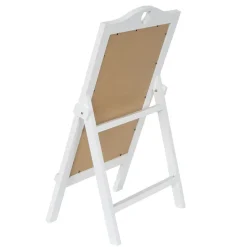 Werbetafel MCW-E51, Aufsteller Kreidetafel Kundenstopper Dekotafel, 66x39x33cm ~ weiß lackiert