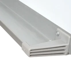 Whiteboard MCW-C85b, mit ausziehbarer Tafel Magnettafel Memoboard Pinnwand, mobil rollbar inkl. Zubehör, 167x186cm