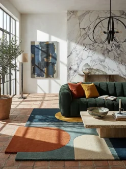 Wollteppich abstrakt Bunt 120 x 180 cm - HALLEIN | Kadima Design