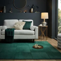 Wollteppich geometrisch Grün 200 x 290 cm - SID | Kadima Design