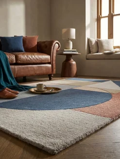 Wollteppich geometrisch Pastell-Bunt 200 x 290 cm - DEBEN | Kadima