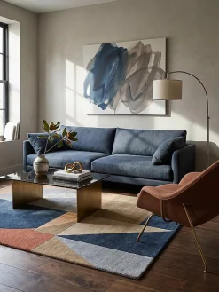 Wollteppich geometrisch Pastell-Bunt 200 x 290 cm - DEBEN | Kadima
