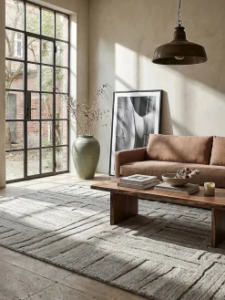 Wollteppich Kurzflor Natur 140 x 200 cm - EDALE | Kadima Design