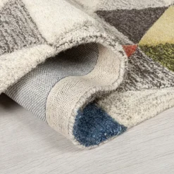 Wollteppich schmutzabweisend Bunt 120 x 170 cm - ESK | Kadima Design