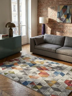 Wollteppich schmutzabweisend Bunt 120 x 170 cm - ESK | Kadima Design