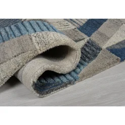 Wollteppich strapazierfähig Blau 120 x 170 cm - ESK | Kadima Design