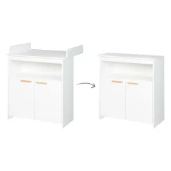 Zimmerset 'Anton' inkl. Kinderbett 70x140, Wickelkommode 2-türig, Kleiderschrank 2,5-türig